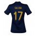 Cheap France William Saliba #17 Home Football Shirt Women World Cup 2022 Short Sleeve